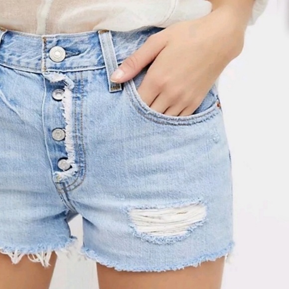 Levi's Pants - Free People Levi’s Distressed 501 Shorts